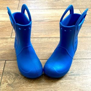 Kids Crocs Rain Boots in Blue